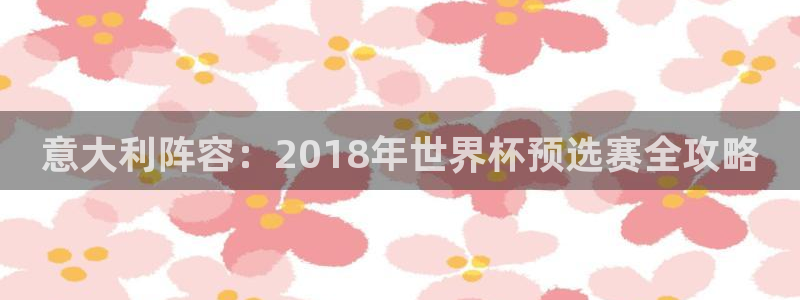 2026世界杯赛程表完整版：意大利阵容：2018年世界杯预选赛全攻略